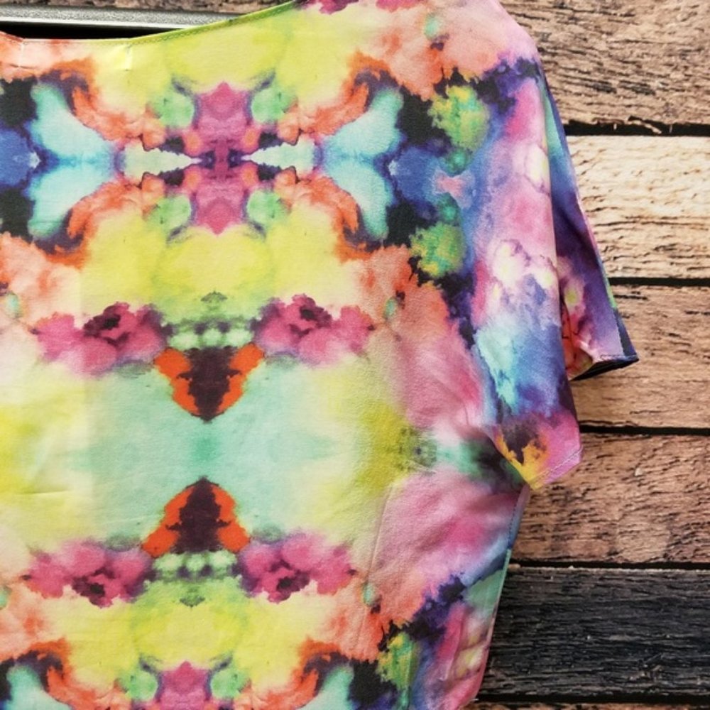 Millau Silk Watercolor Dyed Crop Top